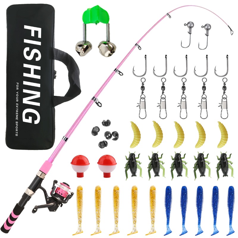 Kids Adult Beginner Fishing Ro - Fishing Rod Spinning 评论和价格