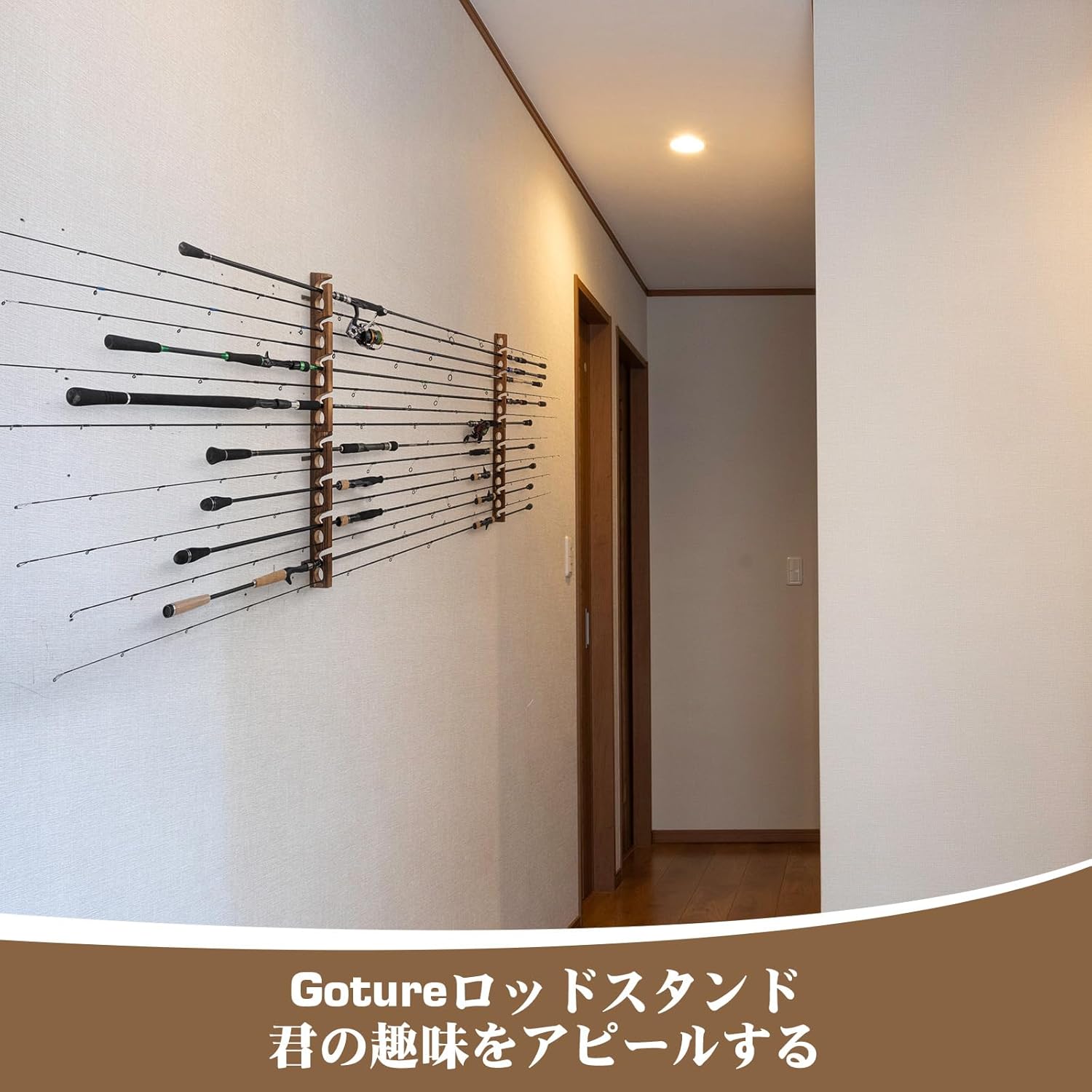Goture Wood Fishing Rod Holder - Fishing Rod Rack 评论和价格