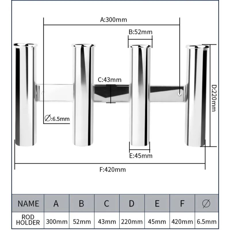 Stainless Steel 4 Tubes Rod Ho - Fishing Rod Boat 评论和价格
